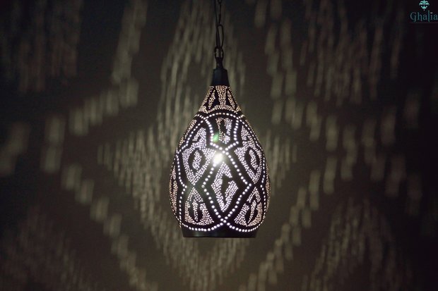Oosterse hanglamp medina Ghalia donker